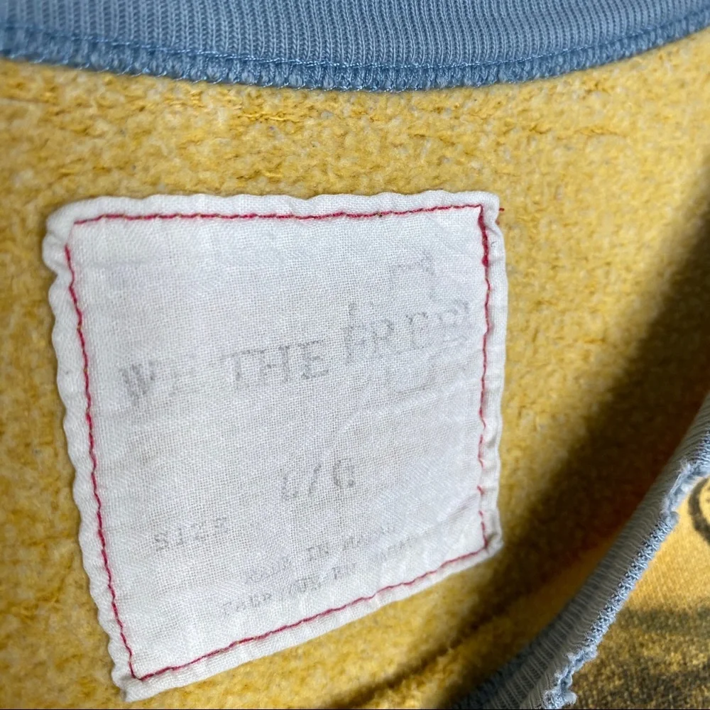 We The Free Yellow Striped Lion Sweater Large - Picture 8 of 9